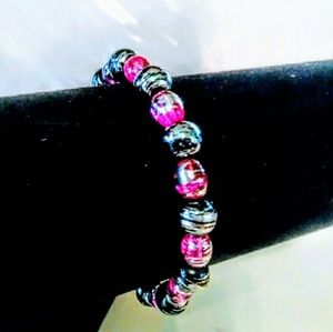 Pink Drizzled Bracelet